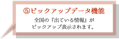 ピックアップデータ機能